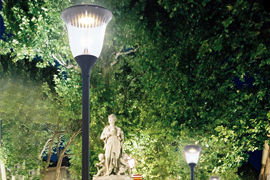 Austar Chiara luminaires is ideal to light all urban areas, from residential streets, squares, narrow